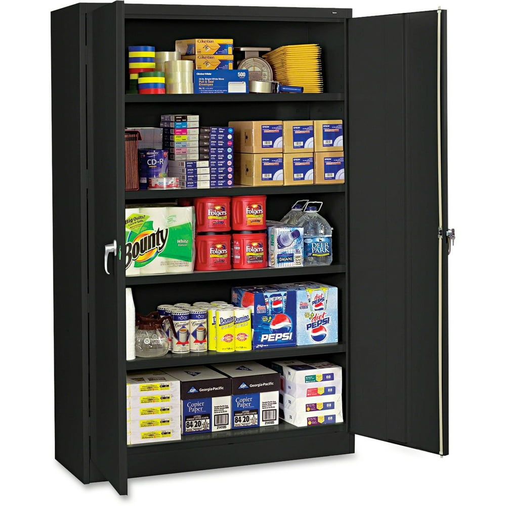 Tennsco Assembled Jumbo Steel Storage 48w x 18d x 78h, Black