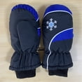 thumbnail image 4 of Yuarrent 3 pares de manoplas para niños, impermeables, Unisex, para clima frío, equipo deportivo, accesorios de esquí portátiles para actividades al Suministros térmicos Negro Yuarrent HA059231-06B, 4 of 5