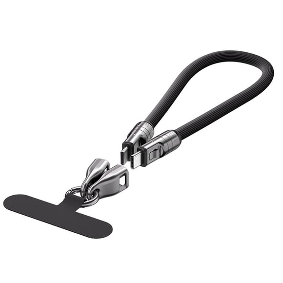 Hangs Pendant Series Type C To Type C 240W Fast Charge with Wearable Bracelet Design Crossbody USB C Phone Charger Portable Lanyard Style Power Bank 30cm
