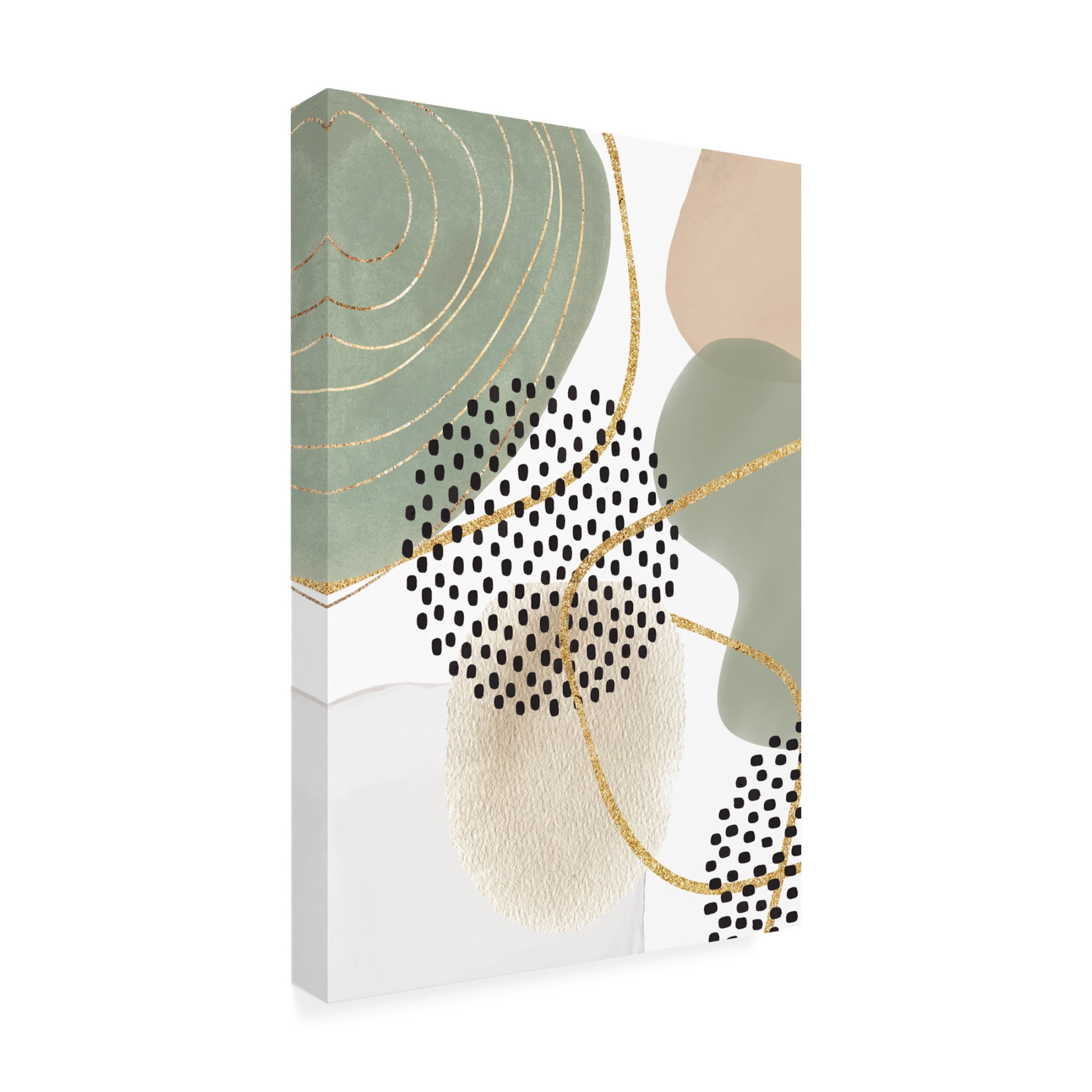 Trademark Fine Art Sally Ann Moss Calm green 1 Canvas Wall Art