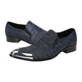 thumbnail image 7 of Santimon Men Genuine Leather Dress Shoes Printed Patent Oxford Shoes Plaid 11.5 US, 7 of 7
