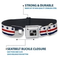 thumbnail image 4 of Buckle-Down Pet Collar, Dog Collar Metal Seatbelt Buckle, Americana Stars Stripes White Blue Red, 11 to 16.5 Inches 1.0 Inch Wide, 4 of 8