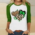 thumbnail image 5 of Women's 3/4 Sleeve St. Patrick's Day Shirts - Crewneck Color Block Loose Raglan Blouse Going Out Casual Graphic Tee Tops, 5 of 5