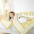 thumbnail image 4 of Feelyou Kawaii Christmas Snowman Bedding Comforter Set, Happy New Year Twin Comforter Sets, Dreamy Yellow Snowflake Reversible Bedding Set, Luxury Bedroom Decor, 2-Piece, 4 of 8