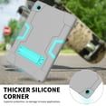 thumbnail image 5 of Decase Cute Tablet Case for Samsung Galaxy Tab A8 10.5 2022 tablet SM-X200/X205, Rugged 3 Layer Protection Shockproof Tablet Cover with Built-in Stand,Gray+Mint, 5 of 8