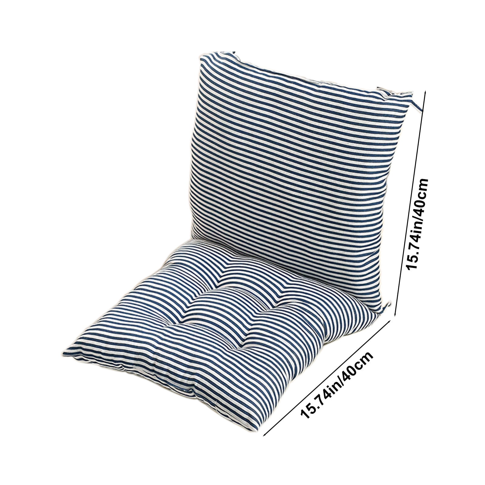 potrochi Outdoor Chair Cushion, Indoor/Outdoor Solid Back 1 Piece Square Corner Chair Cushion with Ties, Deep Seat, Weather, and Fade Resistant, Chair Cushions for Dining Chairs