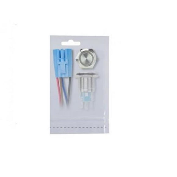 Install Bay IBRSSR19 Interrupteur Rond en Acier Inoxydable de 19 mm avec Loquet et Harnais - Rouge
