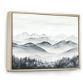 thumbnail image 2 of Designart "Foggy Wonder Of The Mountain Mornings" Landscape Mountains Floater Framed Canvas Prints, 2 of 5