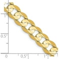 thumbnail image 4 of Avariah Diamonds Solid 14K Yellow Gold 7.7mm Open Concave Curb with Lobster Lock Chain - 26", 4 of 8