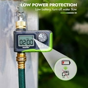 RainPoint Garden Hose Timer Greenhouse Irrigation Faucet Sprinkler Water Timer Garden Yard Watering,Brass Inlet and Outlet,Green-ITV105