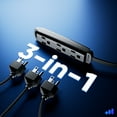 thumbnail image 4 of Maximm 360 Degree Rotating Flat Extension Cord 25 Ft Multi 3 Outlet Power Cord with Loop, Grounded 16 AWG UL Certified, Black, 4 of 5
