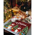 thumbnail image 2 of Merry Christmas Placemats Set of 12 Cute Snowman Trees Gifts Snowflake Red Black Plaid Heat Insulation Washable Place Mats, Rustic Non-Slip Table Mats for Dining Table Party Kitchen Decor,13x19 Inch, 2 of 4