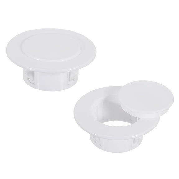 Uxcell Round Air Vent 2" (50mm), PP Vent Cover Fit for 2-2.3" Hole for Bathroom Office Kitchen Bedroom Ventilation, White, 3 Pack