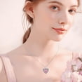 thumbnail image 3 of CACA LADY Flower Locket Necklace That Holds Pictures 925 Sterling Silver Heart Locket Necklace Pink Photo Locket Pendant Necklace Jewelry Romantic Valentines Birthday Gifts for Women Daughter, 3 of 6