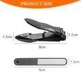 thumbnail image 2 of Nail Clippers for Men with Catcher - Razor-Sharp Heavy Duty Self-Collecting Nail Cutters Set- Nail Art Tools - Black, 2 of 7