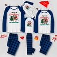 thumbnail image 2 of Family Matching Christmas Pajamas with Blue Plaid Pants and Holiday Design, Sizes NB to 6XL with Pet Outfit, 2 of 7