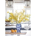thumbnail image 2 of Blue and White Vase, Ceramic Vase for Home Decor 9.2" Chinoiserie Porcelain Flowers Vases for Table Centerpiece, 2 of 7