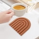 thumbnail image 4 of Mantel individual de silicona con diseño Morandi arcoíris para café, grueso y resistente al calor, 4 of 5