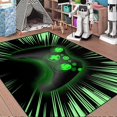 thumbnail image 3 of Games Area Rugs, Gamer Rug for Boy Cool Player Room Decor, Gaming Carpets for Boys Teens, Child Play Soft Floor Mat for Dining Living Room Sofa, Video Game Decor Decorate Doormats Black, 3 of 5