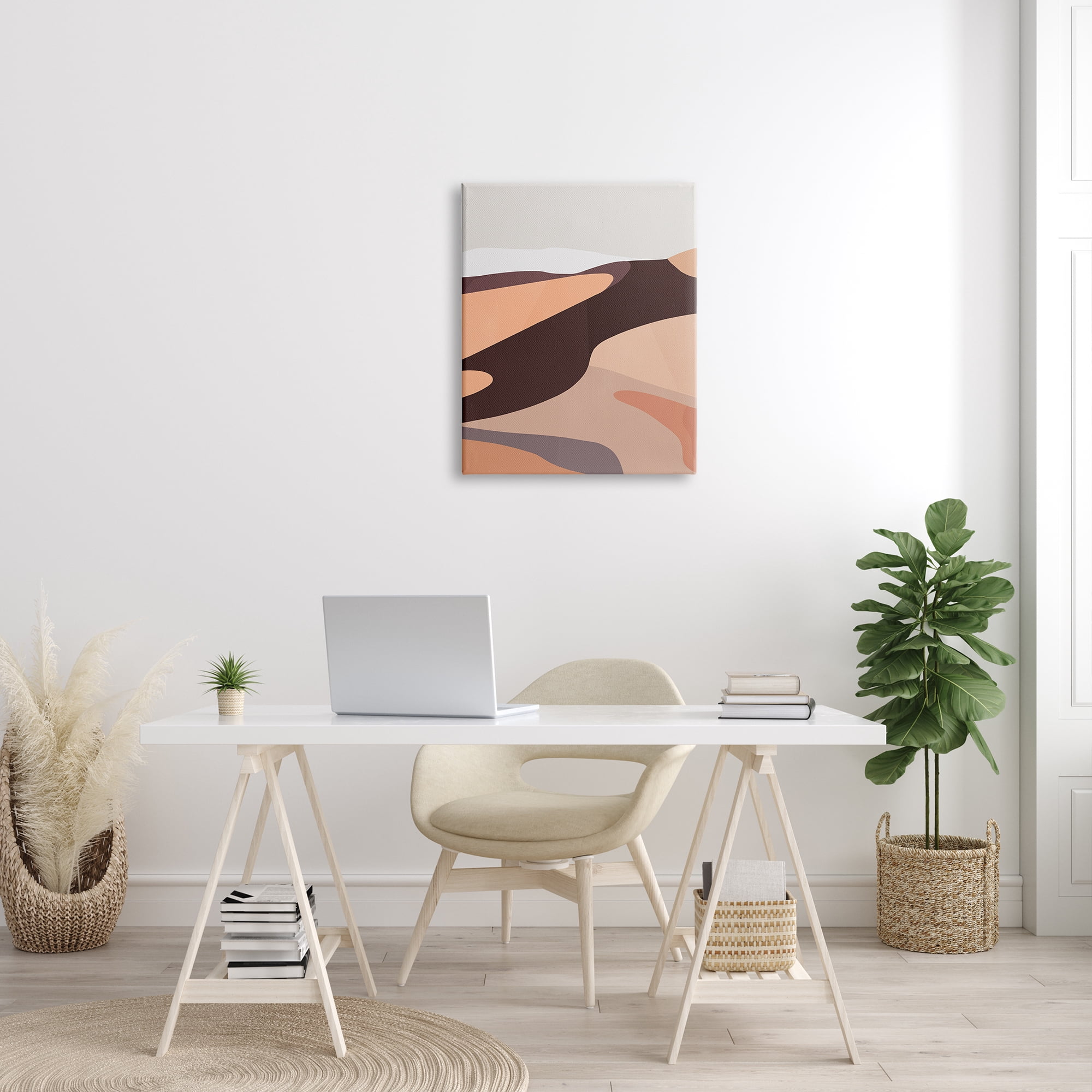 Stupell Industries Modern Desert Dune Abstraction Terracotta Sand Waves, 24 x 30, Design by Annie Warren