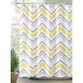 thumbnail image 2 of Shower Curtains Simple Chevron Bath Curtain Geometric Stripe Waterproof Bathroom Shower Curtain Set with Hooks Decoration 72 x 72 Inches, 2 of 7