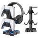 thumbnail image 1 of Soporte para auriculares con Hub USB, accesorio giratorio con 9 modos de luz, 2 puertos de carga USB tipo C, 1 of 4