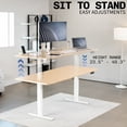 thumbnail image 2 of VIVO White Electric Standing Height Adjustable Desk Frame, Dual Motor Ergonomic, 2 of 8