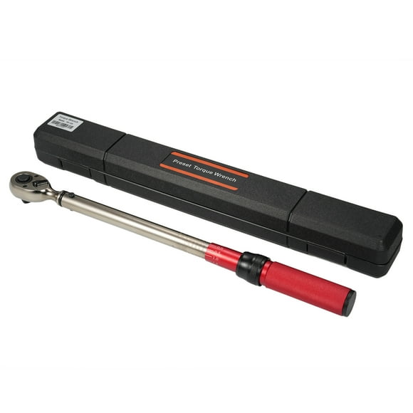 Mistaha Professional 1/2-Inch Drive Torque Wrench Set with 72-Tooth Reversible Ratchet Mechanism - Adjustable Torque Wrench for Bike/Motorcycle/Car Maintenance (7.4-84.9ft.lb/10-120N.m) - Red