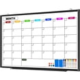 thumbnail image 4 of Dry Erase Calendar Whiteboard for Wall 36" x 24", Magnetic Monthly White Board Calendar Dry Erase with Tray, Black Aluminum Frame Bulletin Board for Office Home and School, 4 of 4
