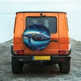 thumbnail image 6 of Gukieu Vintage Colorful Patterned Dolphin Print Car Tire Cover, Adjustable Waterproof and Dustproof Tire Protection Cover, Suitable for SUV, Truck, Van-17 inch, 6 of 6
