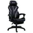 thumbnail image 1 of Vinsetto Gaming Chair, Reclining Computer Chair with Footrest, Black, 1 of 10