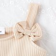 thumbnail image 3 of WBQ Baby Girl Summer Clothes Ruffles Ribbed Knit Romper Dress Jumpsuit Bodysuit with Headband Cute Newborn Outfit Set, 3 of 7