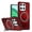Red, variant on Armor Magnetic Stand for Motorola Moto G 5G 2025 Case, Compatible with MagSafe Kickstand [360° Rotating Ring Rugged Tough, Military ShockProof Heavy Duty Protective] Phone Case - Blue
