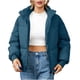 thumbnail image 2 of Chaquetas y abrigos casuales sin capucha de manga larga para mujer, chaqueta de invierno lisa de manga larga, abrigo con cremallera, blusa, abrigo para mujer, 2 of 5