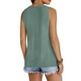 thumbnail image 4 of Womens Eyelet Tank Tops, Sleeveless Shirts for Women Summer Casual Loose Fit Hollow Solid Color V Neck Dressy Blouses, 4 of 6