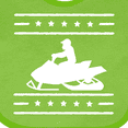 thumbnail image 4 of Inktastic Snowmobile Gift Silhouette Boys or Girls Baby Bib, 4 of 4