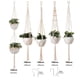 thumbnail image 2 of Juego de 5 cestas colgantes de macramé, cuerda de algodón decorativa bohemia, cesta colgante, maceta, soporte para plantas, colgador para techos interiores y exteriores, balcones, decoración de, 2 of 5
