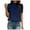 506_Dark Blue, variant on ZHENHONG T Shirts for Women,Casual Short Sleeve Mock Neck Loose T Shirt Solid Color Drop Shoulder Tops,Blue Women Blouses