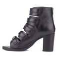 thumbnail image 2 of YDN Fashion Women's Open Peep Toe Sandal Boots High Chunky Block Heels Multiple Buckle Strao and Back Zipper Ankle Booties Dressy Casual Cutout Shoes Size 10.5 Black, 2 of 5