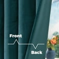 thumbnail image 4 of Teal Velvet Curtains 90 Inches for Bedroom, Thermal Insulated Room Darkening Curtains Sound Reduce Drapes with Back Tab and Rod Pocket for Living Room, Set of 2 Panels, 52 x 90 Inch, 4 of 16