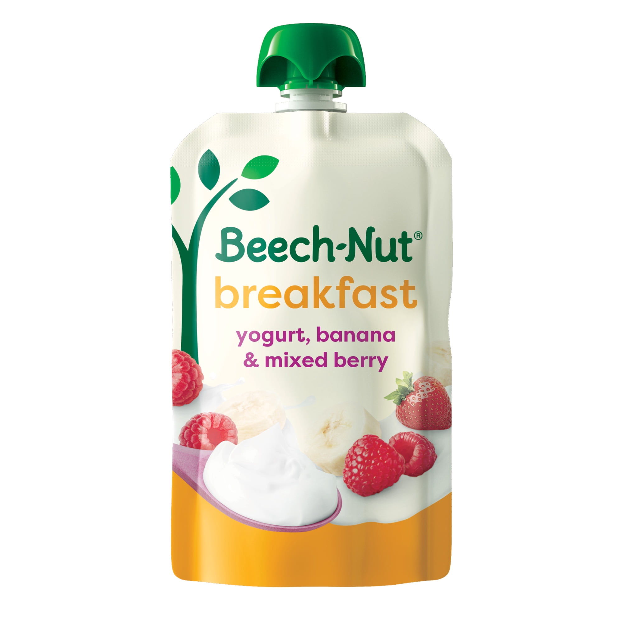 Beech-Nut Breakfast Stage 4 Toddler Food, Yogurt Banana & Mixed Berry, 3.5 oz Pouch