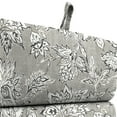 thumbnail image 6 of Jordan Manufacturing 43" x 21" Adair Gray Jacobean Rectangular Outdoor Chair Cushion with Ties and Hanger Loop, 6 of 10