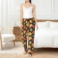thumbnail image 4 of Salouo Colorful Maple Leaves Print Women's Pajama Pants Casual Loose Sweatpants PJs Flowy Pants Drawstring Palazzo for Women Wide Leg Pants Lounge Pajama -Medium, 4 of 8