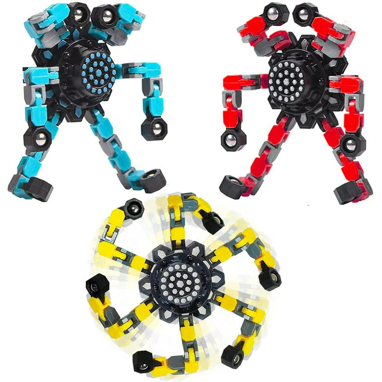 Aretha 3pcs Fingertip Spin Top Toy - New Transformable Fingertip Mechanical  Spinning Toy, Children's Creative Decompression Gyro Robot Toys Birthday