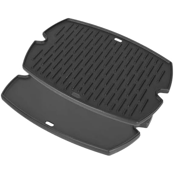 Griddle Plate for Weber Q2200 Q2000 Q2400 Q200 Q220 Q240, Cast Iron Replacement Griddle  for Weber Baby Q 7583 396000 566001 566002, 1 Pack$$Garden & Patio