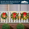 thumbnail image 3 of Joyfy 3 Pcs 19" Christmas Pre-Lit Wreath with LED Lights with Ribbon, for Front Door Decoration and Indoor Outdoor Christmas Decorations Window Door, 3 of 7