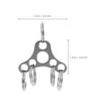 thumbnail image 2 of WASHWEPE 5Pcs Silver Clip Shape Key Chain Carabiner Clip Small Ample Key Storage Lightweight and Portable 1.0x0.8x0.1in, 2 of 8