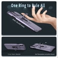 thumbnail image 3 of AUshell for iPhone Xs Max Case, Slide Camera Window Compatible wth MagSafe Rotating Kickstand Ring Silicone Military-grade Drop Resistant for iPhone Xs Max Magnetic Shockproof Shell, Purple, 3 of 6