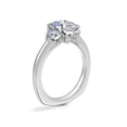 thumbnail image 3 of 1.10 Ct Brilliant Oval Cut Genuine Diamond Sparkle Three Stone Engagement Ring for Women Solid 14K White Gold Size 6.5, 3 of 8