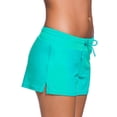thumbnail image 2 of Pantalones cortos para mujer, estilo simple, con cordón, suaves, transpirables, cintura baja, pantalones cortos de natación para mujer, para playa, surf, verde claro, XL, 2 of 5